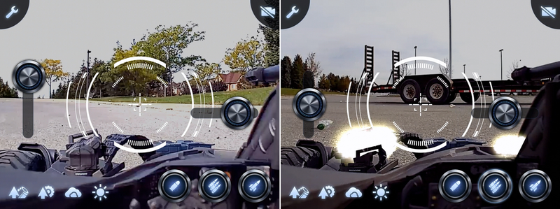 The app used to control the Batmobile includes a live video feed taken from inside the car’s cockpit.